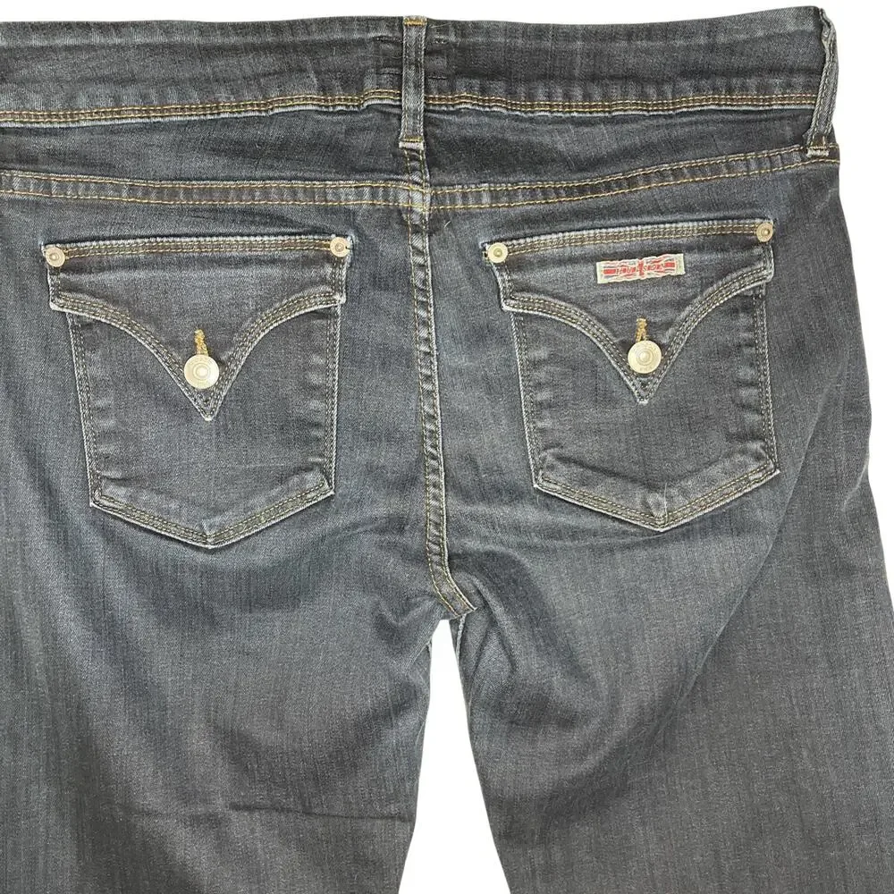 Hudson Ginny Crop Straight Cropped Stretch Blue Jeans Size 31/27